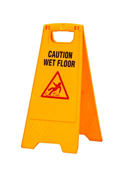 Warning sign for slippery floor isolated on white background, copy space. — Stock Photo, Image