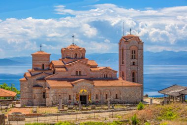 Ohri Gölü 'ne Bakan Kaneo' daki Aziz John Kilisesi - Ohri, Makedonya Cumhuriyeti