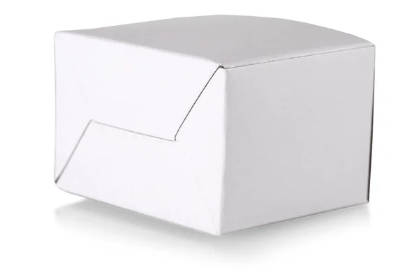 White box on white background with clipping path — Stock Photo, Image