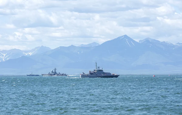 Ryska militära fartyg på Kamtjatka — Stockfoto