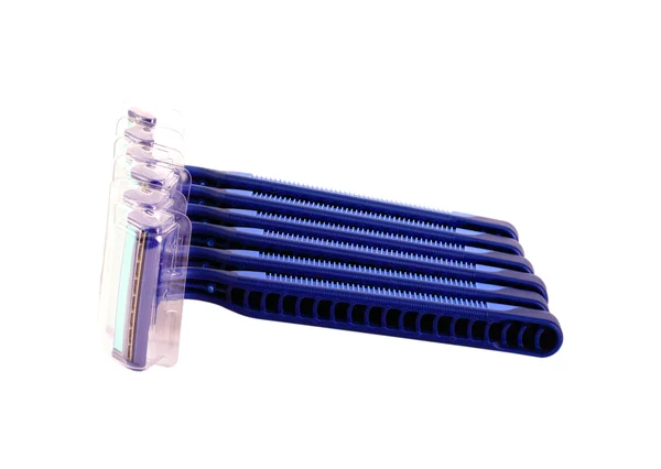 Lâminas de barbear azuis — Fotografia de Stock