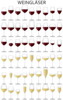 Şarap gözlük illüstrasyon