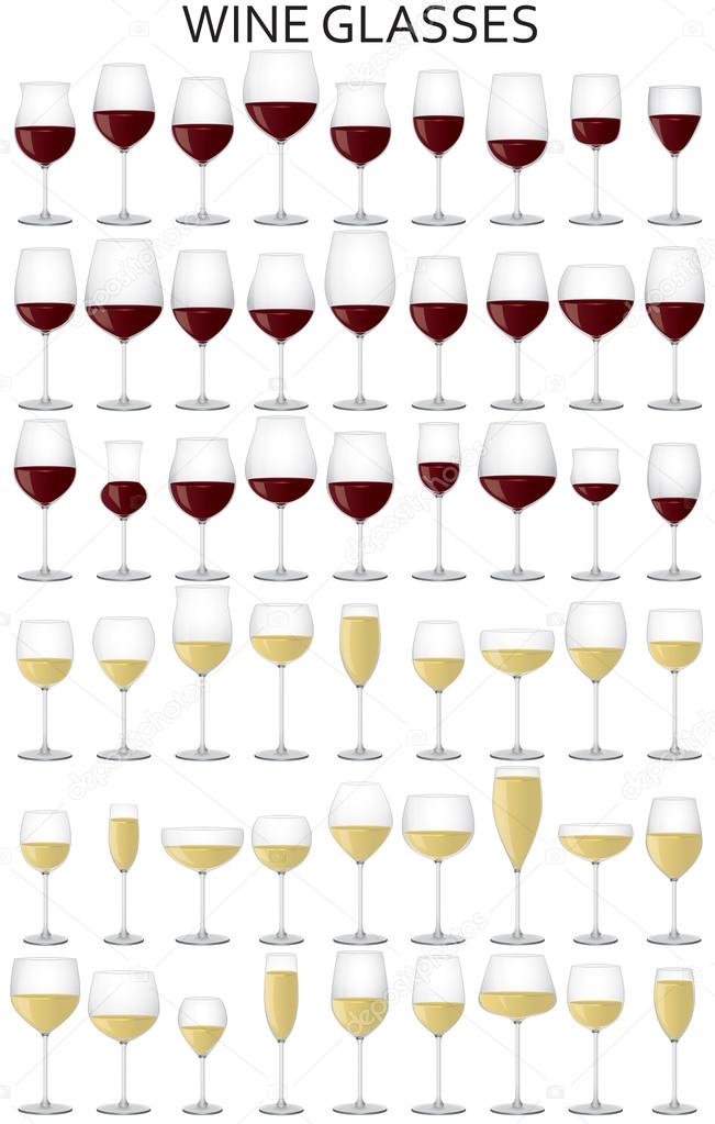 illustration of Wine glasses