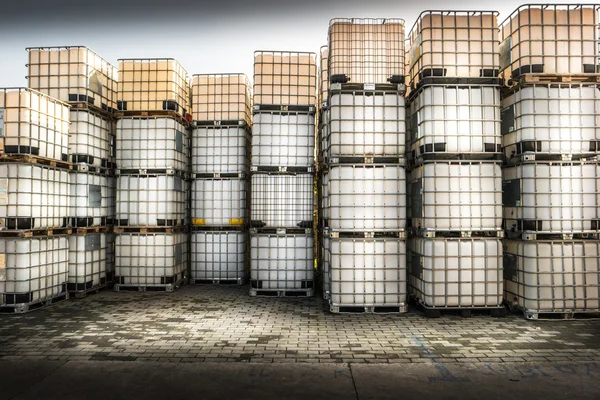 Containers for chemical products — Stock fotografie