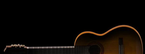 Sziluettjét gitár — Stock Fotó