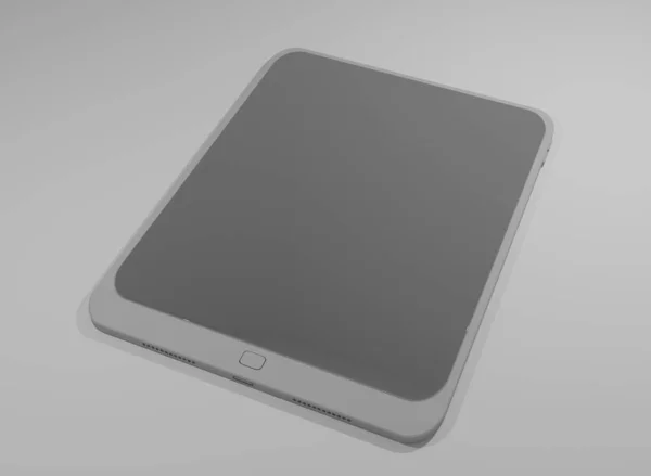 Maken Witte Tablet Computer Met Blanco Zwart Wit Scherm Geïsoleerd — Stockfoto