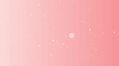 Parçacık çemberi pembe renk arka planında döner. Bokeh 'le parıldayan parçacıklar. Sevgililer Günü.