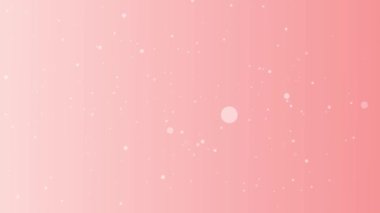 Parçacık çemberi pembe renk arka planında döner. Bokeh 'le parıldayan parçacıklar. Sevgililer Günü.