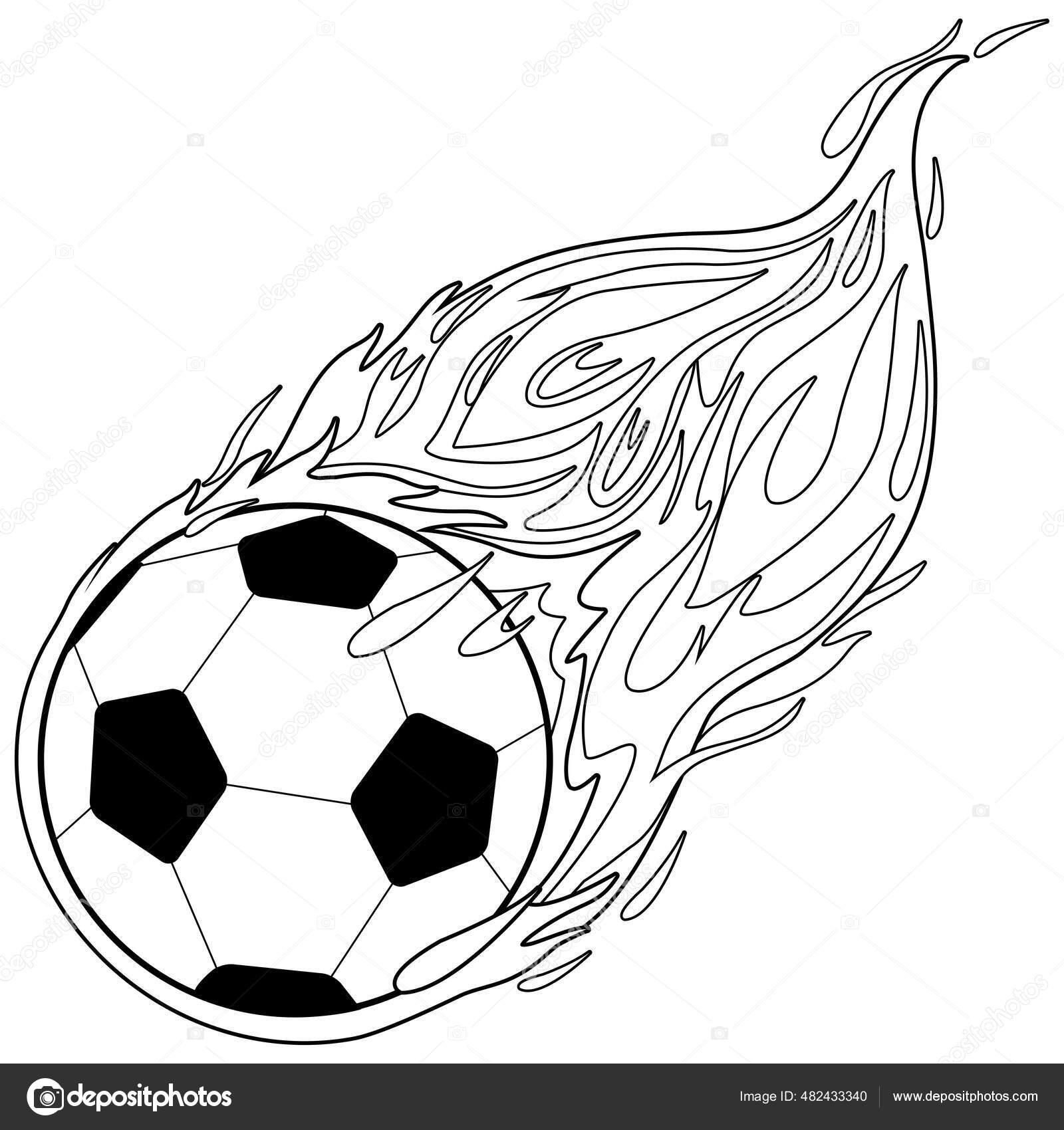 Coloriage ballon de foot (Coloriage Foot)