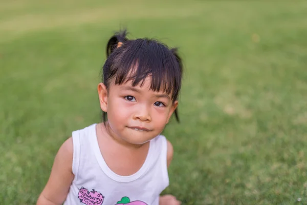 Asian little in moment — Stock Photo, Image