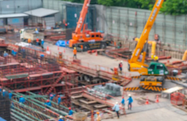 Blurred Background Large Area Construction Site New Modern Business Downtown — Stock Photo, Image