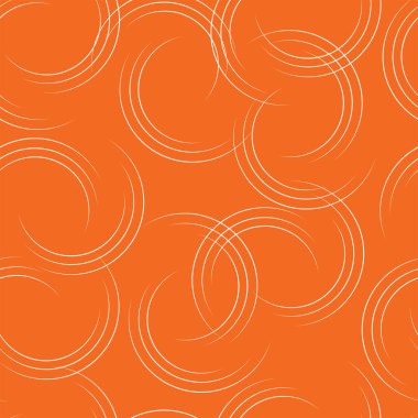 Sonbahar konsepti için soyut pürüzsüz desen, turuncu renk arkaplan, rüzgardan esinlenen beyaz yuvarlak çizgi hareketi.