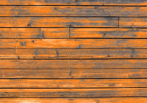 Stěna Tvrdého Dřeva Digitální Oranžově Natřenou Starou Deskou Tvrdého Dřeva — Stock fotografie