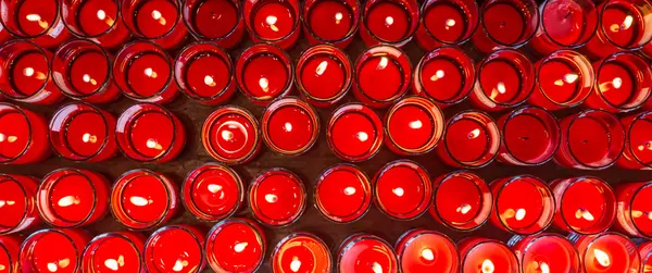 Group of red candle — Stock Photo, Image