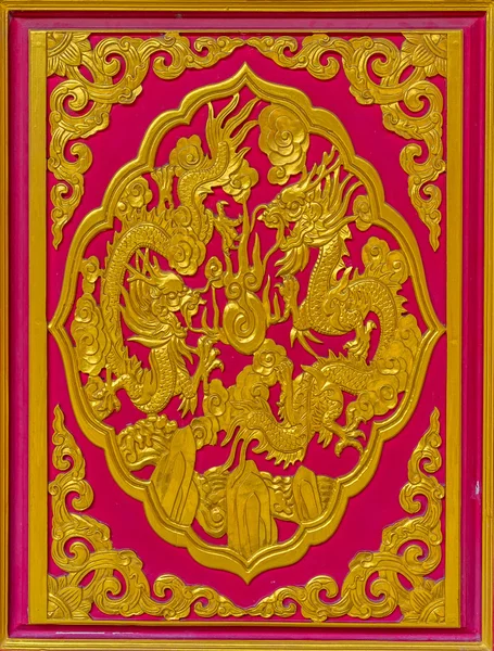 Gold dragon pattern