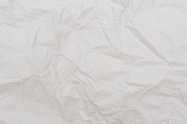 Beyaz buruşmuş kağıt dokusu. Arkaplan için soyut kağıt deseni. Resmi kapat..