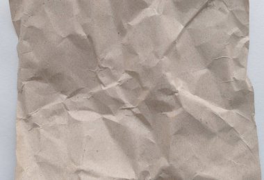 Arkaplan için kahverengi buruşmuş kağıt dokusu.