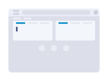 Düz simge konseptinde internet sayfası. Modern tarayıcı pencere tasarımı. Web ekran işareti ve sembol. Vektör illüstrasyon pikseli mükemmel piksel ızgarası 64 x 64 piksel üzerinde oluşturulur.