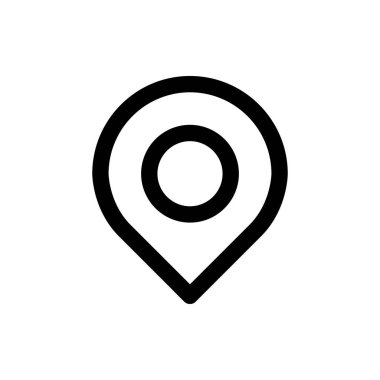 Konum simgesi. Pin noktası simgesi. Vektör illüstrasyonu.