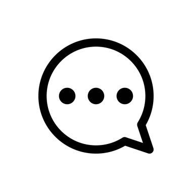 Sohbet ikonu. Baloncuk konuşma ikonu. Vektör illüstrasyonu.