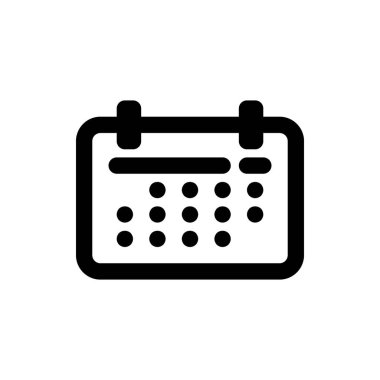 Düz takvim simgesi. Vektör illüstrasyonu.