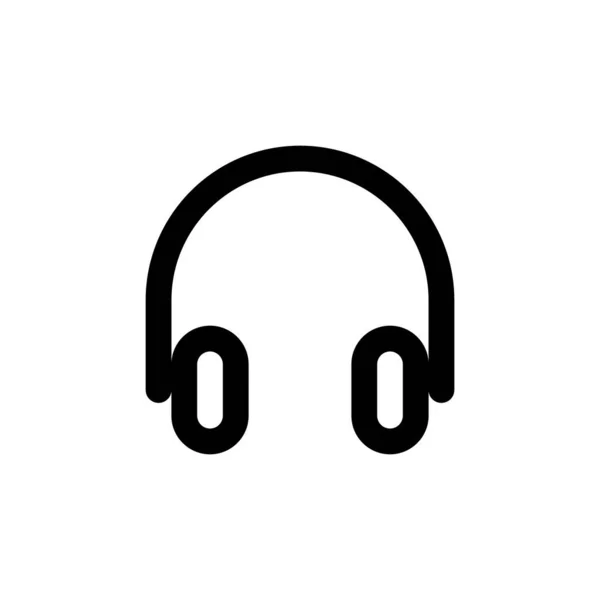 Headphone Sign Symbol Website Design Template Design Vector Illustration Icon — Stock Vector