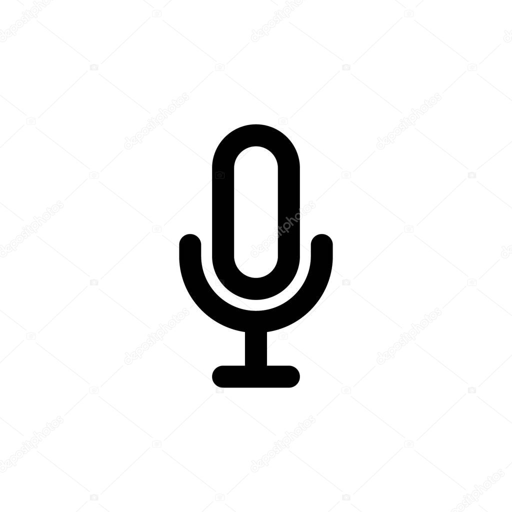 Microphone sign and symbol for website design or template design. Vector illustration icon.