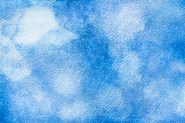 抽象的な青の水彩背景 筆の絵具の質感の手作りの背景 — ストック写真