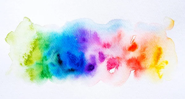 Colorful Watercolor Brush Background Abstract Watercolor Stain Paint Blotch Banner — Stock Photo, Image