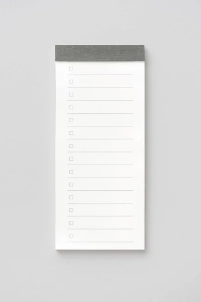 Blank Note Paper Pad Isolated White Clipping Path Close — Stock Photo, Image