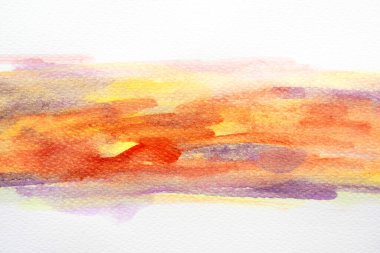 Renkli suluboya fırça darbeleri. Kendi metnin için yer var. Yakın plan..