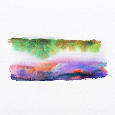 Renkli suluboya fırça darbeleri. Kendi metnin için yer var. Yakın plan..