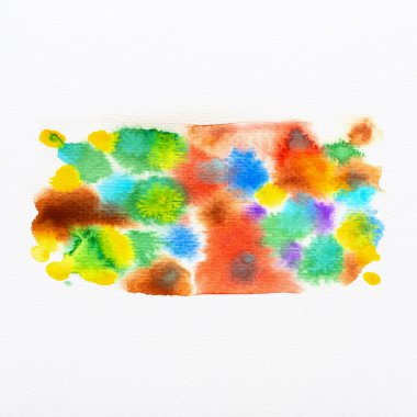 Renkli suluboya fırça darbeleri. Kendi metnin için yer var. Yakın plan..