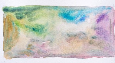 Soyut suluboya lekeleri arka planda. Beyazın üzerine elle çizilmiş suluboya dokunuşları. Kartpostallar, kartvizitler, posterler, web tasarımı, ambalaj vs. için mükemmel..