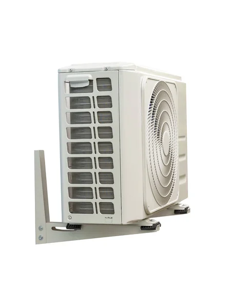 Unidade Condensação Sistemas Condicionado Isolados Branco Com Caminho Recorte Unidade — Fotografia de Stock