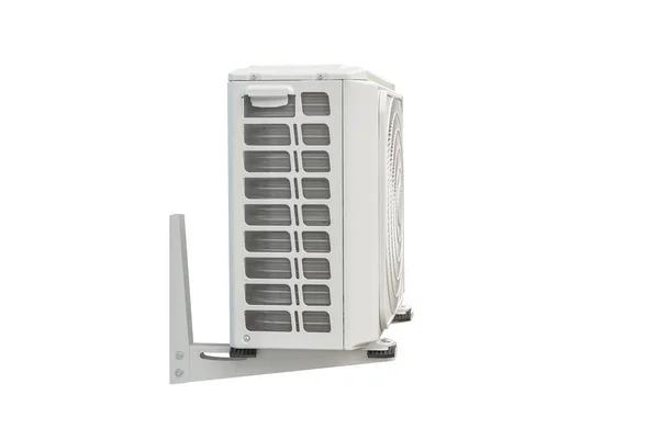 Unidade Condensação Sistemas Condicionado Isolados Branco Com Caminho Recorte Unidade — Fotografia de Stock