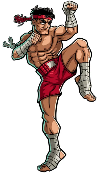 Luchador Muay thai — Archivo Imágenes Vectoriales
