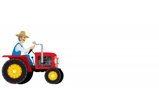 İzole traktör döngüsü — Stok video