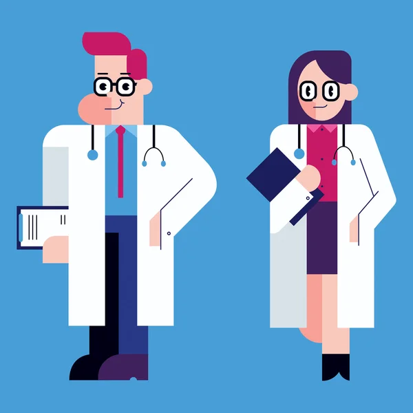 Docteur Flat Design — Image vectorielle