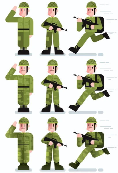 Плоский дизайн солдата — стоковый вектор