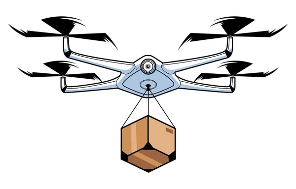 Simbolo di consegna drone — Vettoriale Stock
