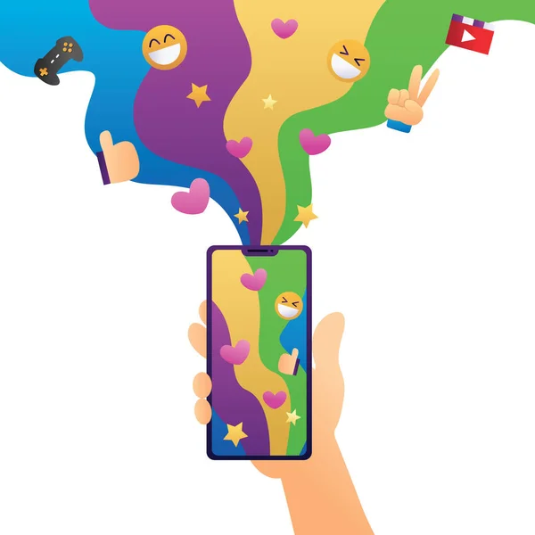 Illustration pour Smartphone Entertainment — Image vectorielle