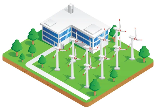 Windenergie-installatie — Stockvector