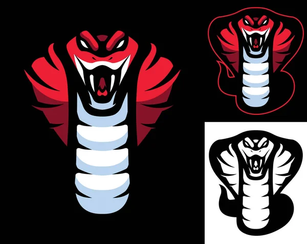 Mascotte Cobra rossa — Vettoriale Stock