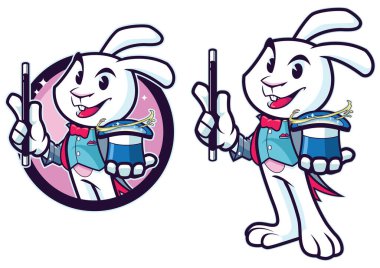 Rabbit Magician Mascot vector Rabbit Magician Mascot vector