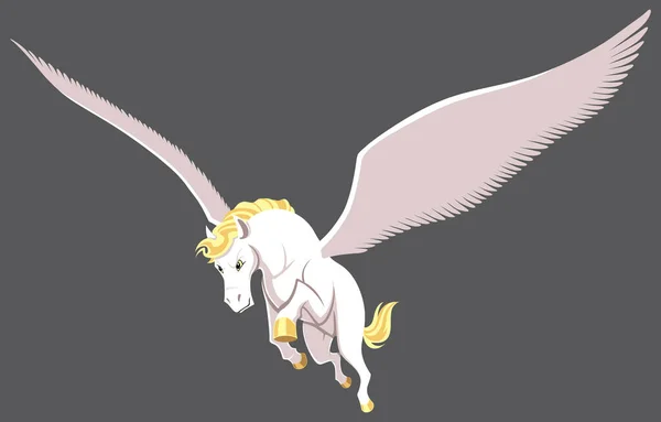 Pegasus Volant Isolé — Image vectorielle