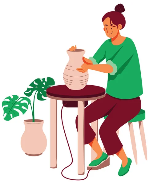 Ručně vyráběná kelímková váza — Stockový vektor