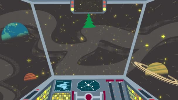 Cockpit nave espacial — Vídeo de Stock