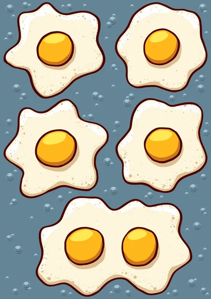 Ovos fritos desenhos animados —  Vetores de Stock