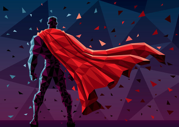 Abstract illustration of  superhero